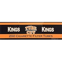 Tube Cut Regular King Size RYO Cigarette Tubes 200ct Box (5 Boxes)