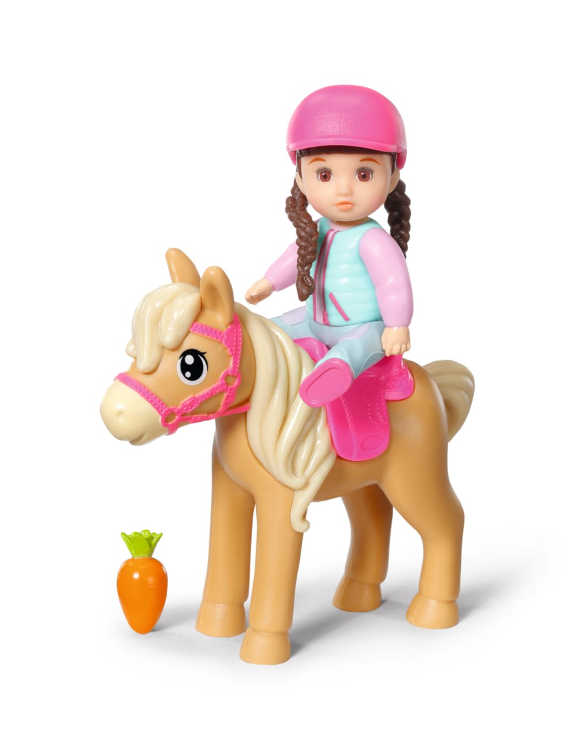 BABY born Minis Playset Horse Club Set with Kim 906149 - 7cm Doll with Exclusive Accessories and Moveable Body for Realistic Play - Suitable for Kids From 3+ Years