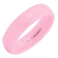 Ceramic Wedding Band Classic High Polished Ring Varying Colors and Widths to Choose From