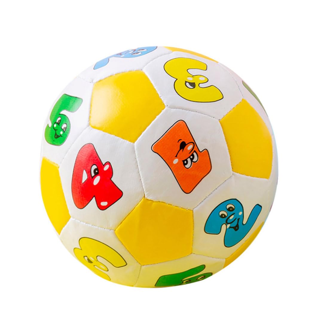 Comebachome Mini Soccer Ball, Mini Soft Ball Toy for Children Educational Toy Baby Learning Colors Number Rubber Ball, Kids Educational Toy