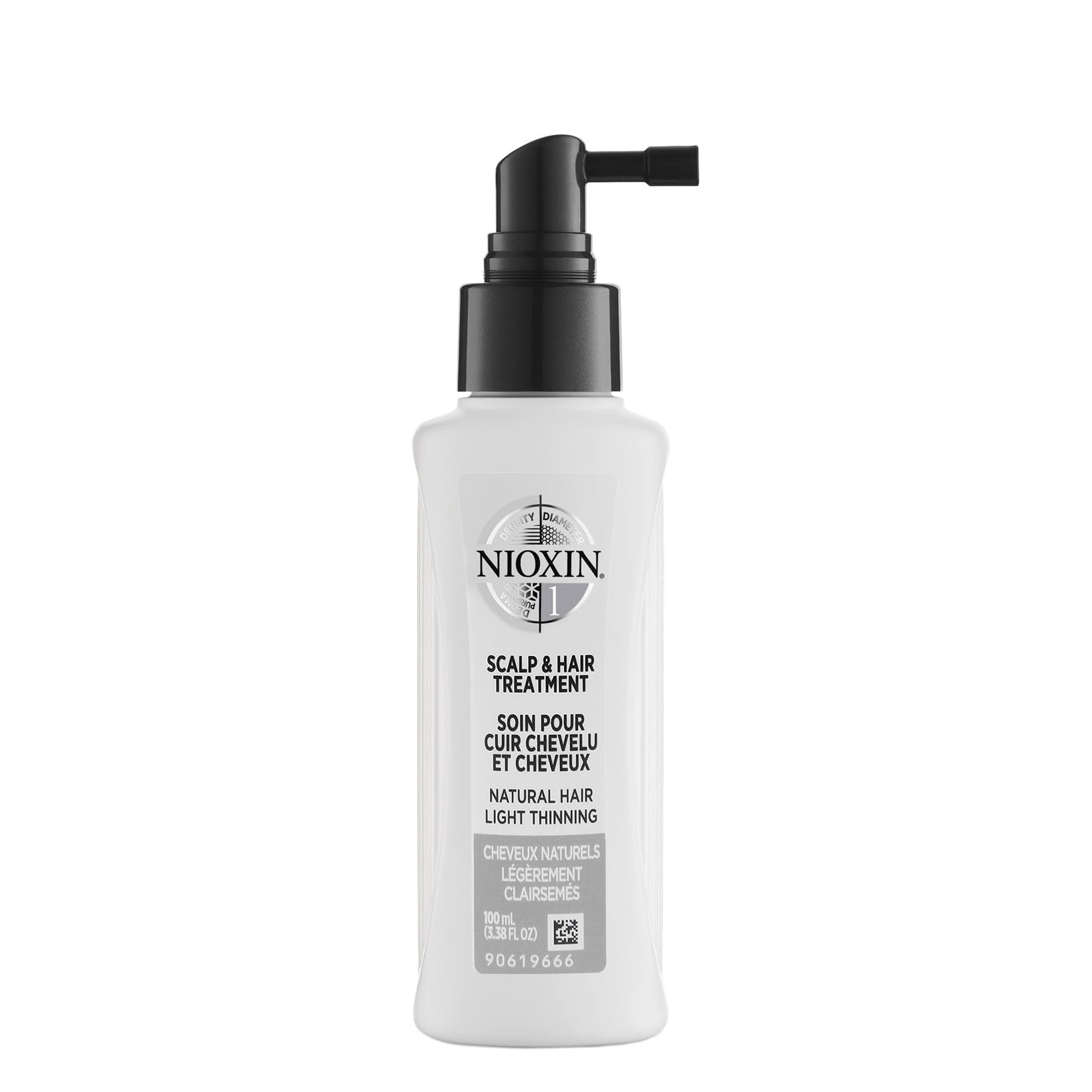 Nioxin System 1 Scalp & Hair Leave-In Treatment, Restore Hair Fullness, Prevent & Relieve Dry Scalp Symptoms, For Natural Hair with Light Thinning, 3.4 oz