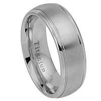 8mm Titanium Ring Wedding Bands for Men and Women Titanium Wedding Ring Personalized Titanium Ring Comfort Fit Sizes 7-15 TRB155