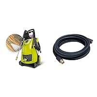 Sun Joe SPX3000 14.5-Amp Electric High Pressure Washer, Cleans Cars/Fences/Patios & SPX-25HD 25-ft Universal Heavy-Duty Pressure Washer Extension Hose for SPX Series