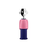 Alessi AM23 PAZ - Alessandro M. Corkscrew in thermoplastic resin, pink and blue and chrome plated zamak.
