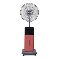 CoolZone by SUNHEAT Dry Mist Bluetooth Speaker Fan - Red