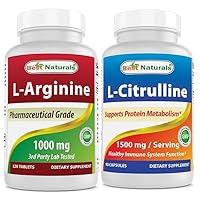 Best Naturals L-Arginine 1000 mg & L-Citrulline 1500mg