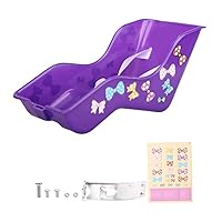 Doll Bike Seat with DIY Stickers Doll Seat for Girls Bike Suitable for 12-20-Inch Kid's Bike Doll Carrier for Kids Bike Accessories Girls Purple Baby Doll Accessories
