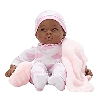 Madame Alexander 16-Inch Lee Middleton Newborn Baby Doll, Pink Cloud, Dark Skin Tone