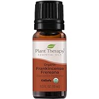 Organic Frankincense Frereana Essential Oil 100% Pure, USDA Certified Organic, Undiluted, Natural Aromatherapy, Therapeutic Grade 10 mL (1/3 oz)