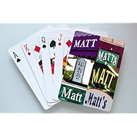 MATT Personalized Playing Cards featuring photos of actual signs