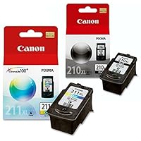 Canon PG-210 XL and CL-211 XL Ink Pack Bundle, Compatible to MP495,MP280,MP490,MP480,MP270,MP240, MX420,MX410,MX350,MX340 and MX330