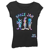 space jam Big 2: a New Legacy Tune Squad Girls T-Shirt-Bugs, Lola, Daffy