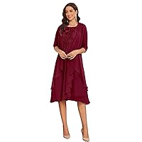 Plus Size Mother of The Bride Dresses Burgundy Lace Chiffon Formal Gowns and Evening Dresses for Wedding Size 26W