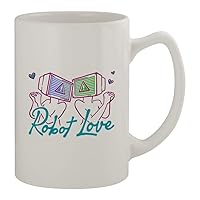 Middle of the Road Robot Love #380 - A Nice Funny Humor Ceramic 14oz Statesman Coffee Mug Cup