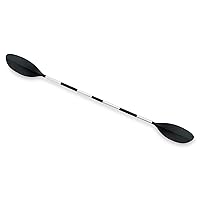 Intex 1 Piece 86 Inch Kayak Paddle with Ribbon Spoon Shaped Blades and 3 Feather Adjustable Positions for Sports and Outdoor Use