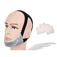 CPAP Chin Strap No Itchy No Odor No Stain, for Small to Medium Size, CPAP Supplies for Sensitive Skin, Non-invasive Anti Snoring Chin Strap wo Irritation, Open Mouth Breathing Prevention Strap