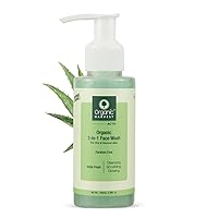 3-in-1 Face Wash For Dry & Normal Skin, Daily Use, Ideal For Cleansing, Scrubbing, & Glowing Skin,100% Organic,Paraben & Sulphate Free - 100 ml
