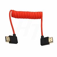 HDMI 2.1 HDMI 4K 120fps 8K 60fps Cable for ATOMOS Ninja V Sony A7siii Canon C300 C500 Ronin RS2 Monitor Camera Right Left Angle Type A Braided Coiled