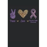 Peace Love Ulcerative Colitis Awareness: Support Survivor 110 Lined Paper Notebook Journal: Ulcerative Colitis Awareness Survivor gift & Home College School Writing Notes