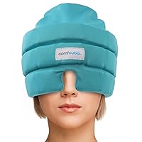 Migraine & Headache Relief Ice Cap, 2 Hours Long Lasting Cold Therapy Wearable Form Fitting Ice Hat for Tension Headache, Sinus & Stress Relief, Puffy Eyes, Chronic Migraine, Chemo