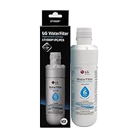 LG LT1000P - 6 Month / 200 Gallon Capacity Replacement Refrigerator Water Filter (NSF42, NSF53, and NSF401) ADQ74793501, ADQ75795105, or AGF80300704, White Bundle with Cleaning Cloth
