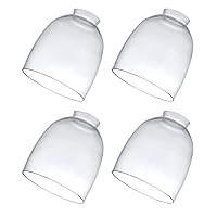 Clear Glass Shades Replacement for Ceiling Fan 4 Pack, Ceiling Fan Light Covers Replacement for Light Fixtures Vanity Pendant Lighting Chandeliers, 2-1/8
