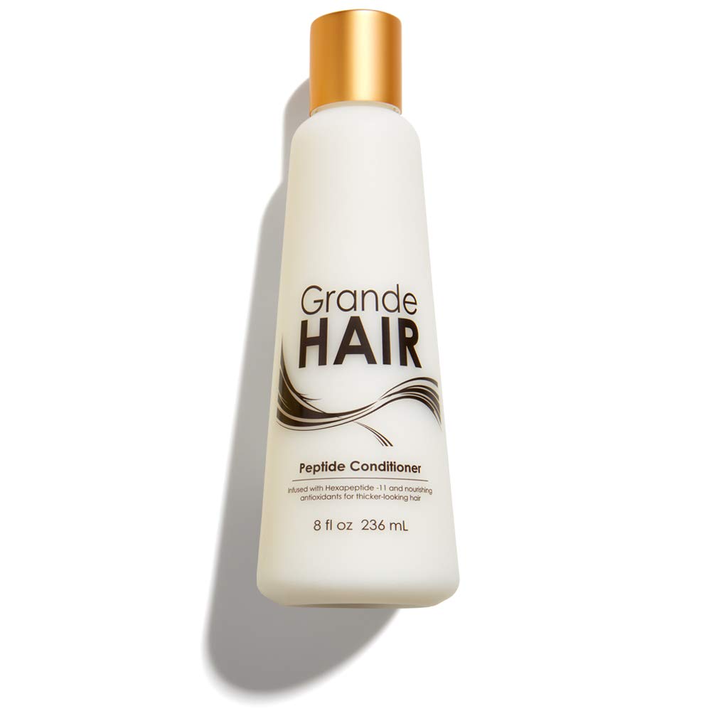 GrandeHAIR Peptide Shampoo and Conditioner, Thinning Hair Solution, Promotes Thickness and Prevents Hair Loss, Safe for Color Treated Hair, Cruelty Free, 8 oz.