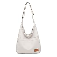 MYHOZEE Canvas Tote Bag, Large Hobo Bags for Women Aesthetic Shoulder Purses Cute Simple Crossbody Purse