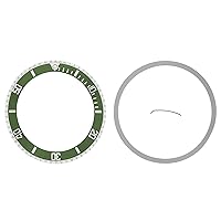 Ewatchparts ROTATING BEZEL + INSERT COMPATIBLE WITH ROLEX SEADWELLER WATCH 16600, 16660 GREEN STAINLESS