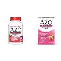 AZO Cranberry Pro Urinary Tract Health Supplement 600mg PACRAN, 1 Serving = More Than 1 Glass of Cranberry Juice 100 CT + Dual Protection, Urinary + Vaginal Support* 30 Count