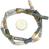 JOE FOREMAN 4x13mm Natural Jasper Square Tube Cube Cuboid Column Spacer Energy Stone Healing Power Crystal Beads for Jewelry Making Full 15