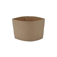 (Pack of 100) Hot Cup Sleeves, Kraft, Fits Most Hot Cups 10 oz. - 20 oz.