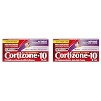 Cortizone 10 Maximum Strength Intensive Moisture Anti-Itch Cream, 1% Hydrocortisone, 2 oz. (Pack of 2)