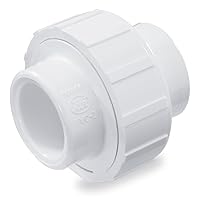 King Brothers Inc. WU-1250-S PVC Pipe Fitting, 1-1/4-Inch Slip Union, Schedule 40, EPDM O-ring, White, 1-1/4 Inch