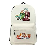 Anime The Seven Deadly Sins Cosplay Backpack Casual Daypack Day Trip Travel Hiking Bag Carry on Bags Beige /4
