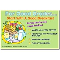 For Good Grades. Start with a Good Breakfast - Classroom Health Poster