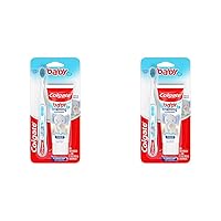 Colgate Baby Training Toothpaste and Toothbrush Kit, Mild Fruit Flavor Set for Ages 3-24 Months (Pack of 2)