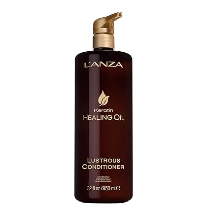 L'ANZA Keratin Healing Oil Lustrous Conditioner, Deep Conditioner for Dry Damaged Hair, Repairs & Boosts Hair Shine & Strength, Sulfate Free, Cruelty Free, Paraben Free Hair Care