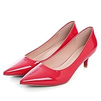 Hee grand Women's Classic Fashion Pointed Toe Low Heel Dress Pumps Comfort 2inch Kitten Heel Dress Shoes Office Work Pumps