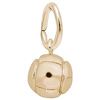 Rembrandt Charms Volleyball Charm, 10K Yellow Gold