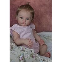 iCradle Realistic Newborn Baby Girl Vinyl Silicone Reborn Doll Soft Cuddly Body Lifelike Soft Touch 3D Skin with Visible Veins Art Doll