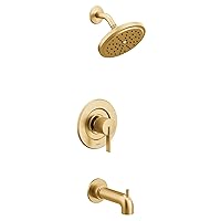Moen T2263EPBG CIA Collection Posi-Temp Eco-Performance 1-Handle Tub and Shower Faucet Trim Kit, Valve Required, Brushed Gold