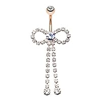 Rose Gold Bow Down to The Bow WildKlass Belly Button Ring
