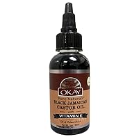 Black Jamaican Castor Oil With Vitamin E And Panthenol Helps Soothe Scalp&Skin Improves Blood Circulation Helps Naturally Grow Healthy Hair,Balances Oily Hair,Stimulate Hair Follicles For all Hair&Skin Types Made in USA 2oz