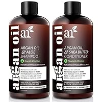 Artnaturals Argan Hair Care Conditioning Set - Shampoo, Conditioner Hair Mask, Curl Enhancer for Treated and Damaged Hair