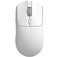 AJ139 PRO White Wireless Gaming Mouse,Ultra-Lightweight 59G,PAW3395 26K Sensor,26,000 DPI,6 Programmable Buttons,Long Battery Life,Compatible with PC/Mac,Esports & FPS Gaming