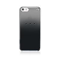 Les Etoiles Tiny Stars Twinkle on Your iPhone SE/5/5s Subtle Accent of Swarovski® Crystals on a Metallic Black Mirror Case with Anti-Scratch Varnish - Jet