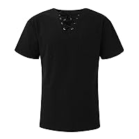 Shirts for Men,Casual Plus Size Loose Short Sleeve Summer Shirt Solid Fashion Outdoor Tees T Shirt Blouse