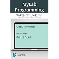C How to Program -- MyLab Programming with Pearson eText C How to Program -- MyLab Programming with Pearson eText Kindle Paperback Printed Access Code