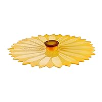 Sunflower Silicone Lid for Food Storage and Cooking - 8''/20cm - Airtight Seal on Any Smooth Rim Surface - BPA-Free - Oven, Microwave, Freezer, Stovetop and Dishwasher Safe